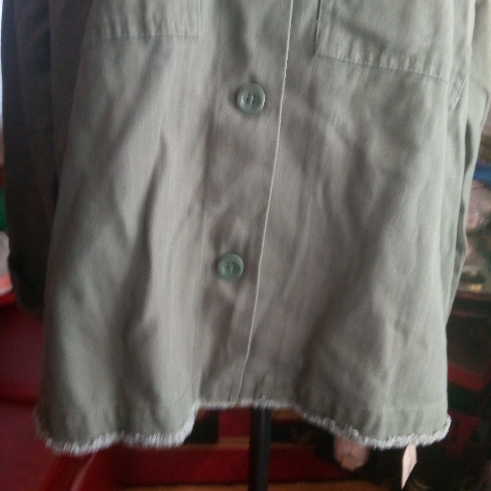 Universal Thread Goods & Co. Olive Green Button Up Military Style Jacket - Picture 4 of 12